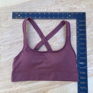 NWOT M Athleta Mauve Square Neck Bra Top